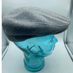 Vintage STETSON newsboy cap, gray wool flat cap gray‎ wool newsboy cap hat Med
